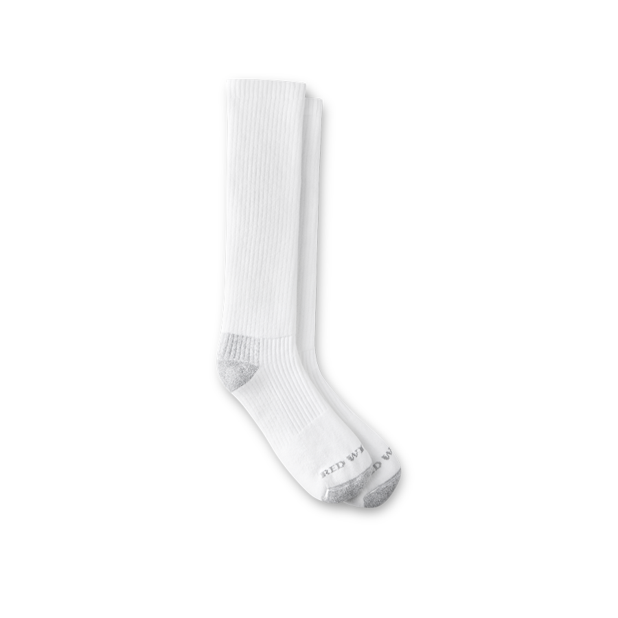 Everyday Work Medium Weight Over-the-Calf Sock White