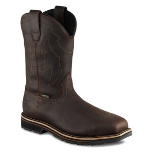 Kittson Men's 11-inch Waterproof Leather Safety Toe Pull-On Boot